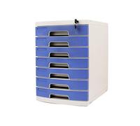 Organizador de cajones de escritorio de 6 capas con cerradura para almacenamiento de datos de oficina, confidencialidad, organizador de cajones de escritorio, color azul (11.8 pulgadas, 15.8 x 17.2