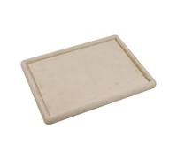 Organizador de cajones de joyas, soporte redondeado de cuero de cachemira apilable para entusiastas de la bandeja de joyería de madera