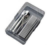 Organizador de cajones expandible, caja de almacenamiento de cubiertos