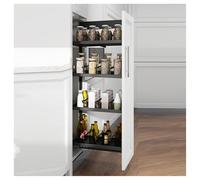 Organizador de cajones extraíble de 7 niveles con riel deslizante suave, estante de almacenamiento alto para espacios estrechos y altos (114 x 320 x 3 niveles)
