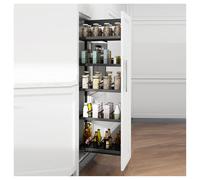 Organizador de cajones extraíble de 7 niveles con riel deslizante suave, estante de almacenamiento alto para espacios estrechos y altos, incluye tiras separadoras (114 x 320 x 3 niveles)