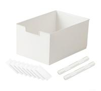 Organizador de cajones extraíble de estilo japonés con rieles deslizantes, inserto de gabinete de cocina apilable de plástico para utensilios y especias, caja de almacenamiento multiusos para cajón