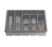 Organizador de cajones para utensilios - 30,5 cm Gran compartimento de almacenamiento de 30,5 cm, diseño sin BPA, organizador cubierto para tenedores, cucharas, cuchillos | Mantiene los cajones de
