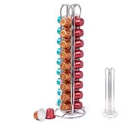 Organizador de Cápsulas de Café - Soporte para 40 Cápsulas de Nespresso, Portacapsulas Acero Inoxidable Para Mesa, Oficina, Comedor (40 Cápsulas)