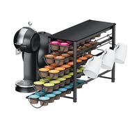 Organizador de Cápsulas para Dolce Gusto de 5 Niveles, Cajón para 70 Cápsulas con Deslizamiento Silencioso, Soporte de Metal para Cocina y Espacios Pequeños