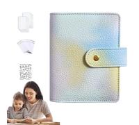 Organizador de carpetas de dinero: carpeta compacta A7 en colores pastel, juego de sobres para presupuestos, carpeta de gastos impermeable, registradora creativa | Para finanzas personales, regis