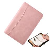 Organizador de carpetas de dinero - Elegante cuaderno con seguimiento financiero A6, funda de cuero PU ajustable | Sistema de libros multifuncional que ahorra presupuesto, cremallera portátil con