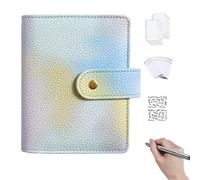 Organizador De Carpetas De Dinero - Libro De Desafíos De Ahorro De Color Macarrón A7 Con Sobres | Carpeta De Presupuesto Impermeable De Cuero PU, Carpeta De Dinero De Para Presupuestar, Ahorro De