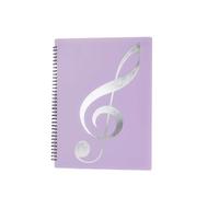 Organizador de carpetas de partituras, carpeta de cuaderno en espiral de 20 páginas con fundas protectoras para hojas de música y anotaciones de 8.5 x 11 pulgadas (32 x 25 cm)