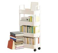 Organizador de carrito rodante,s rodantes con ruedas | de libros con ruedas | Carrito de almacenamiento con de 3/4 niveles, estanterías de almacenamiento multifuncionales para cocina, baño, lav