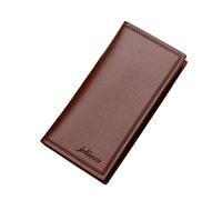 Organizador de cartera para mujer, cartera larga de identificación de color sólido, múltiples ranuras para tarjetas, sistema de bolsa de mano, divisores de cartera, Brown, Talla única