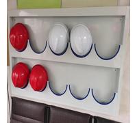 Organizador De Cascos De 80 Cm De Alto, Soporte De Pared para Guardar Cascos En Tiendas Minoristas con Tira Protectora De Goma, Ideal para Estaciones De Bomberos/Hogar (Gris, 1 Unidad) (Largo X Alto: