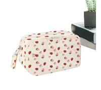 Organizador de casos de lápiz - 8.46x5.31x3.5in Bolsa de papelería multi compartimento, contenedor de almacenamiento con cremallera, soporte de fibra acrílica estética | Organizador de artesanía cosmé