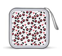 Organizador de CD con diseño de oso panda con capacidad para 40 unidades, colección de DVD, bolsa de almacenamiento para coche, hogar, viajes