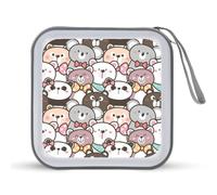 Organizador de CD con diseño de oso panda y koala, con capacidad para 40 unidades, colección de DVD, cartera, libro para coche, hogar, viajes