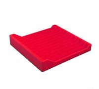 Organizador de CD de 12 discos con un diseño robusto para administrar y mostrar tu colección multimedia ordenadamente (rojo)