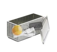 Organizador de ceras, estuches para lápices escolares | Pequeña caja de almacenamiento Elegante estuche y estuche | Caja metálica con tapas, contenedor compacto multiusos para alimentos, m