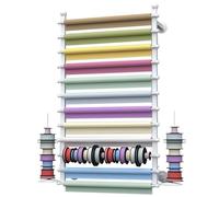 Organizador de cinta, colgador de almacenamiento de montaje en pared con barra horizontal extraíble, solución de ahorro de espacio para organización de salas de manualidades