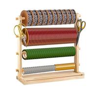 Organizador de cintas, soporte de cinta de 4 niveles, organizador de bobinas para sala de manualidades, pastelería, floristería