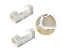 Organizador de clips adhesivos para cables, clips de cable autoadhesivos, clips de pared para cables, clips de cable de alambre, clips de cable de alambre blanco, 60 unidades, pequeño