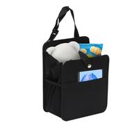 Organizador de coche de asiento trasero, organizador de carrito de coche, organizador de asiento trasero, organizador de tejido de asiento trasero plegable de 20 L, placa inferior dura bolsa de