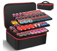 Organizador de coche de juguete compatible con coches Hotwheels y Matchbox. Bolsa de juguetes portátil para almacenar hasta 72 autos de juguete. (solo funda) (negro, 72)
