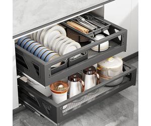 Organizador de Cocina Cajón Extraible, Estantes de Despensa Deslizantes Resistentes, Estantes de Almacenamiento de Cajones Deslizantes, para Armario de Cocina (Tamaño: 60cm)