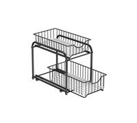 Organizador de Cocina de 2 Niveles Negro Clásico