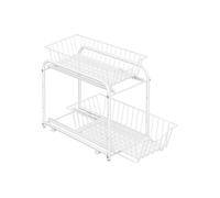 Organizador de cocina de 2 Niveles para Cocina Baño Blanco Mate