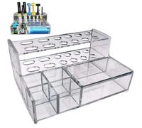 Organizador de compuesto, accesorios de jeringas de resina, soporte de organizador de dispensador de aplicador claro para accesorios de jeringas compuestas, organizador de irrigadores dentales