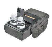 Organizador De Consola Central | Portapañuelos y Reposabrazos para Vehículo - Cojín de Piel para Consola Alargada Accesorio Coche con Ranura Teléfono Hueco Pañuelos