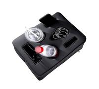 Organizador de consola de coche, Large Capacity Armrest Storage With Cup Holder & Multi-Compartment Interior Design for Charging Cable Phone Key Card Purse Truck SUV RV Sedan Automotive Setup for