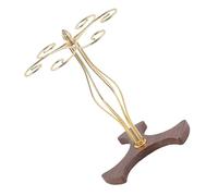 Organizador de copas de vino colgante al revés, estante decorativo europeo para comedor, independiente con 6 ganchos, soporte para copas de instalación rápida, accesorio de cocina