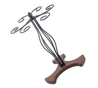 Organizador de copas de vino colgante al revés, estante decorativo europeo para comedor, independiente con 6 ganchos, soporte para copas de instalación rápida, accesorio de cocina