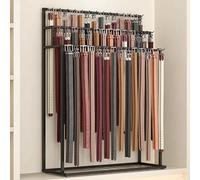 Organizador de Corbatas y Bufandas de Metal de Tres Niveles para Suelo: Estante de exhibición Que Ahorra Espacio para chales, Bolsos y Paraguas. Solución de Almacenamiento de Accesorios para