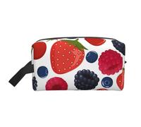 Organizador de cosméticos de Gran Capacidad, Bolsa de Maquillaje de Viaje para Mujer, con diseño de Bayas maduras y frambuesas.