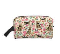 Organizador de cosméticos de Gran Capacidad, Bolsa de Maquillaje de Viaje para Mujer, con diseño de Perro Airedale Terrier.