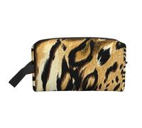 Organizador de cosméticos de Gran Capacidad, Bolsa de Maquillaje de Viaje para Mujer, con diseño de Piel de Leopardo, león y Tigre atigrado.