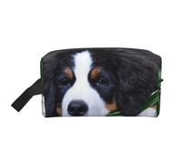 Organizador de cosméticos de Gran Capacidad, Bolsa de Maquillaje de Viaje para Mujer, con un Bonito Perro de montaña bernés.