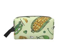 Organizador de cosméticos de Gran Capacidad, Bolsa de Maquillaje de Viaje para Mujer, con vainas de maíz, Guisantes, Frijoles y alcaparras.