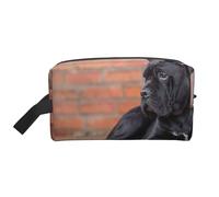 Organizador de cosméticos de Gran Capacidad, Bolsa de Maquillaje de Viaje para Mujer, diseño de Perro Cane Corso Big Black Dogs Pets