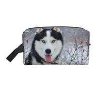 Organizador de cosméticos de Gran Capacidad, Bolsa de Maquillaje de Viaje para Mujer, Husky In Winter