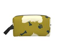 Organizador de cosméticos de Gran Capacidad, Bolsa de Maquillaje de Viaje para Mujer, Silueta de Perro de Las Tierras Altas del Oeste