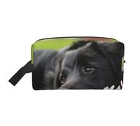 Organizador de cosméticos de Gran Capacidad, Bolsa de Maquillaje de Viaje para Mujeres, con diseño de Labrador Negro, manzanilla y Retriever Negro.