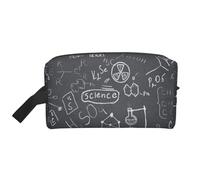 Organizador de cosméticos de Gran Capacidad con Dibujo científico manuscrito Impreso, Neceser de Viaje para Mujer