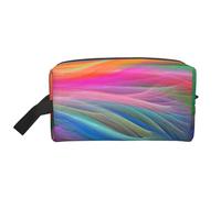 Organizador de cosméticos de Gran Capacidad con diseño de fractales Abstractos y Bolsa de Maquillaje de Viaje para Mujer.