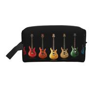 Organizador de cosméticos de Gran Capacidad con diseño de Guitarra y música Colorida, Neceser de Viaje para Mujer