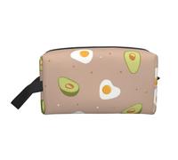 Organizador de cosméticos de Gran Capacidad con diseño de Huevo y Aguacate, Neceser de Viaje para Mujer.