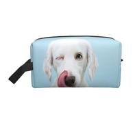 Organizador de cosméticos de Gran Capacidad con diseño de Labrador Divertido, Neceser de Viaje para Mujer
