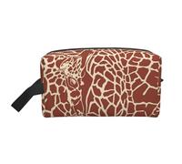 Organizador de cosméticos de Gran Capacidad con diseño de Pieles y Cabezas de Jirafa, Neceser de Viaje para Mujer.